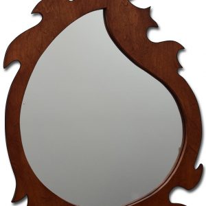 Miroir avec ornement en bois travaillé