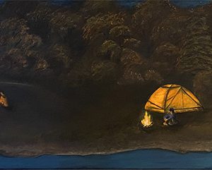 Tableau Annie S. Hamlin - Camping sauvage