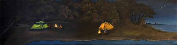 Tableau Annie S. Hamlin - Camping sauvage