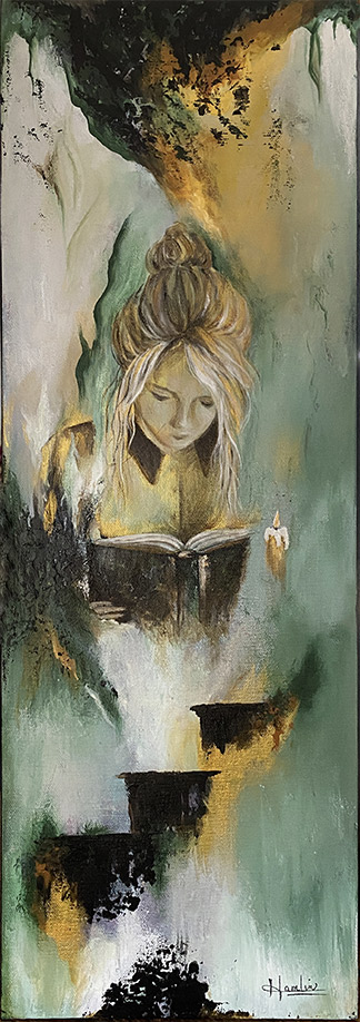 Tableau Annie S. Hamlin- La liseuse