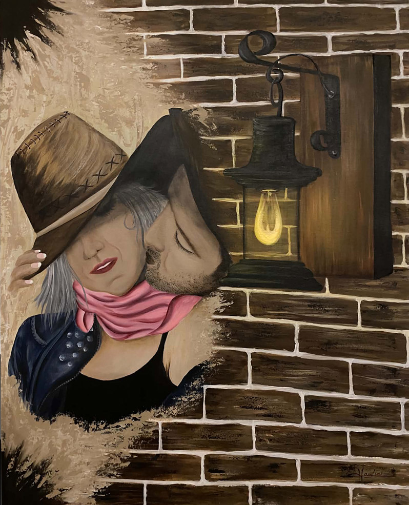 Tableau Annie S. Hamlin- Doux baiser